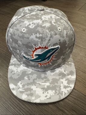 🆕 New Era Salute to Service Miami Dolphins Digital Camo 59fifty Hat. 7 5/8. NWT🎉